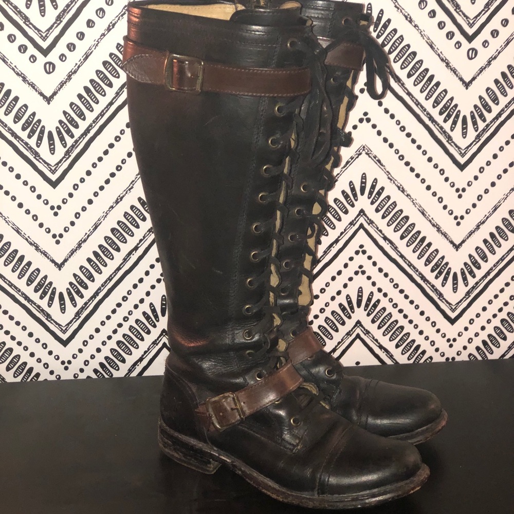 FRYE “Jenna” cap toe boots black size 8 women’s